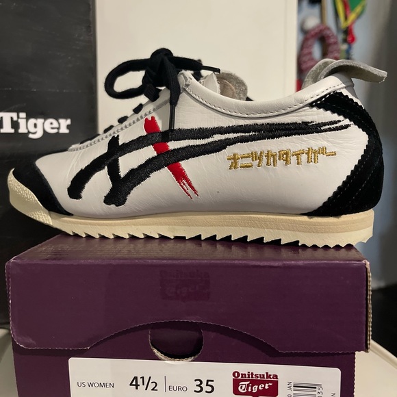 MEXICO 66 DELUXE style embroidered Onitsuka Tiger in Japanese Katakana character - Picture 2 of 8
